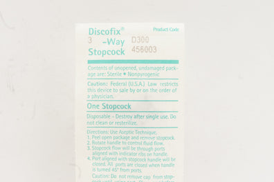 Braun 456003 Discofix 3-Way Stopcock (x)